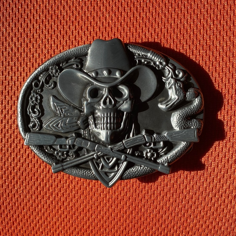 Unisex goth country punk belt buckle